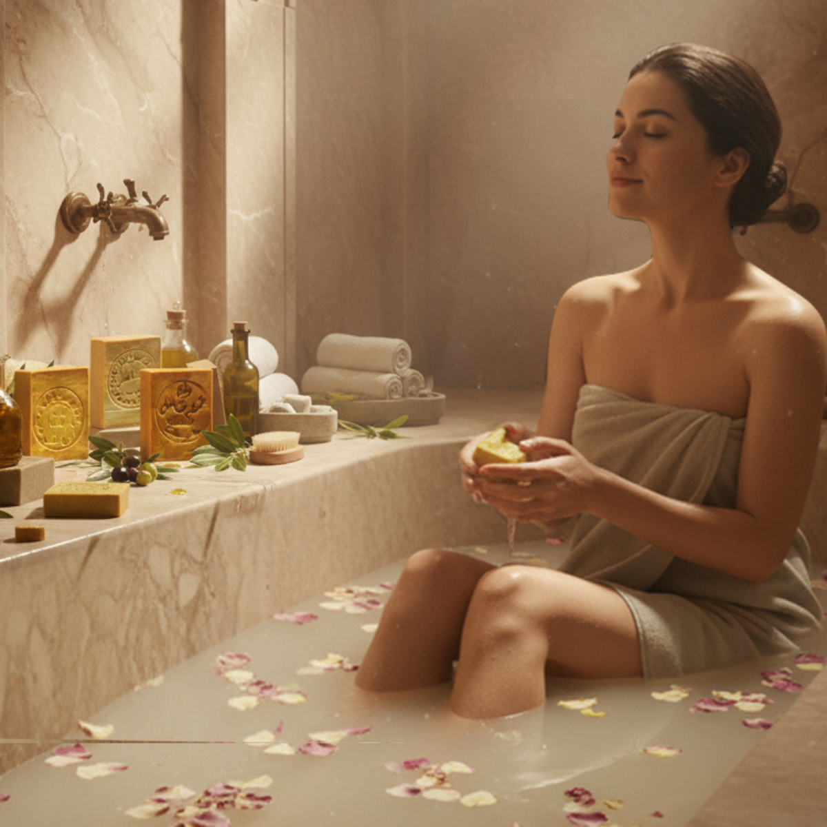 Sapone di Aleppo di Lusso con Fiore di Muschio