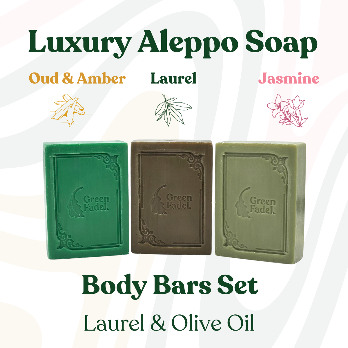 Luxuriöse Aleppo Seifen Kollektion: Oud & Amber, Lorbeer & Jasmin
