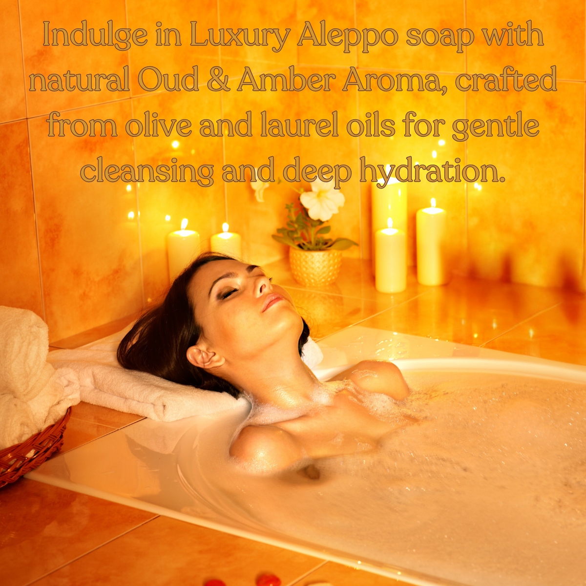 Luxuriöse Aleppo Seife mit Oud und Amber