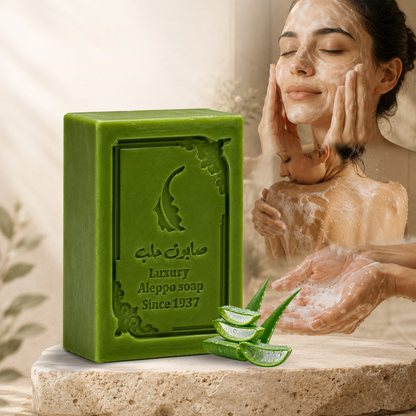 Luxus Aleppo Seife mit Aloe Vera & Teebaumöl
