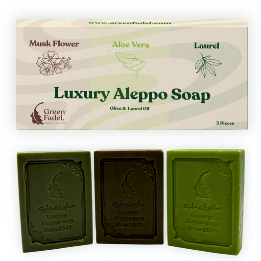 Luxury Aleppo Soap Collection: Laurel, Aloe Vera & Musk