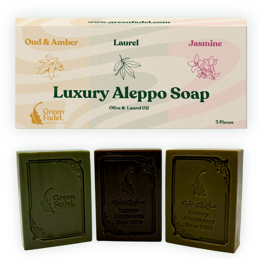 Luxury Aleppo Soap Collection: Oud & Amber, Laurel & Jasmine