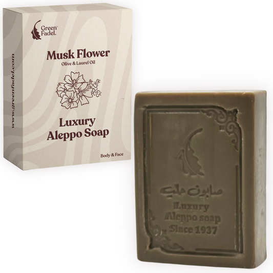 Luxuriöse Aleppo Seife mit Moschusblüte