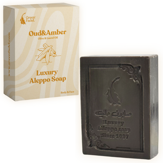 Luxuriöse Aleppo Seife mit Oud und Amber