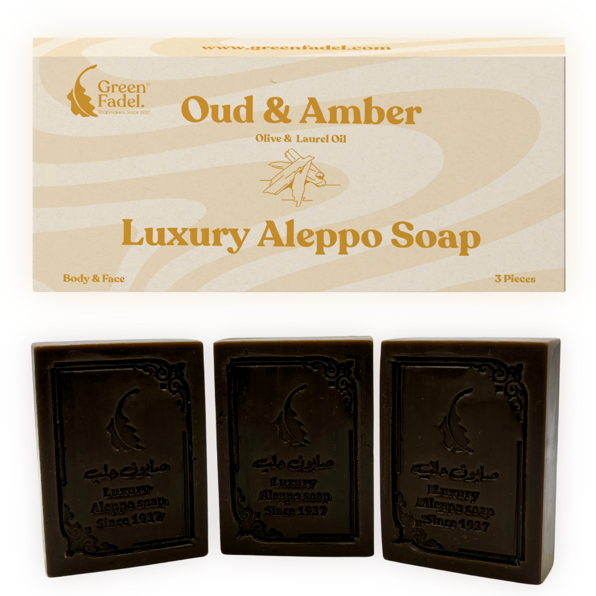 Luxe Aleppo Zeep met Oudh & Amber