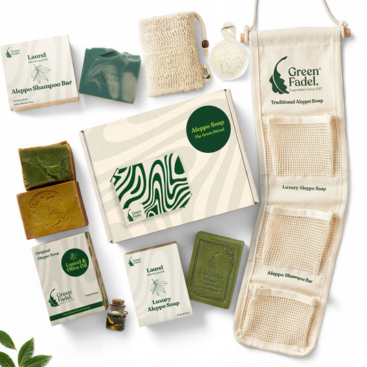 Green Aleppo Zeep Cadeauset