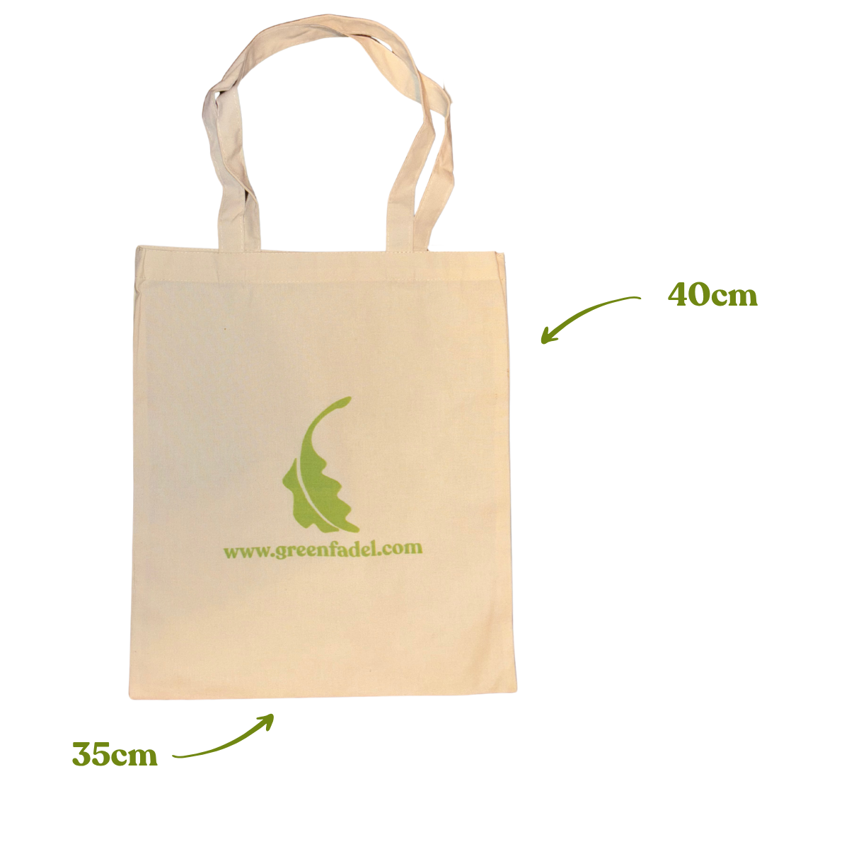 Green Fadel Bag – Fabric Gift & Shopping Bag (35 × 40 cm)