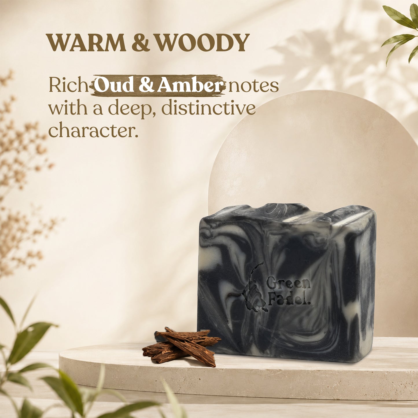 Champú Sólido de Alepo con Oud & Amber